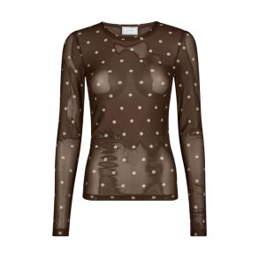 Ella dot blouse Neo Noir, brown