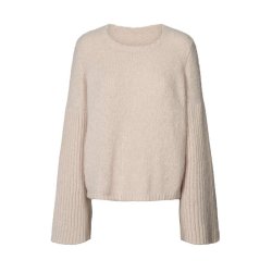 Emiko dual knit rib sleeve sweater Rabens Saloner, beige