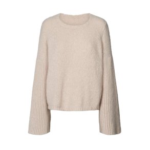 Emiko dual knit rib sleeve sweater Rabens Saloner, beige