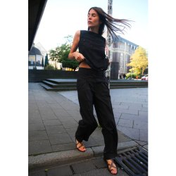 Enel papery parallel pants Rabens Saloner, black