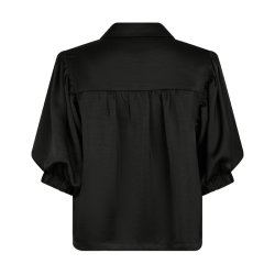 Etta heavy sateen shirt Neo Noir, black