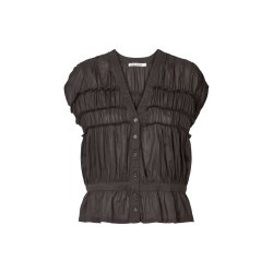Elenor voile frill top Rabens Saloner, liquorice