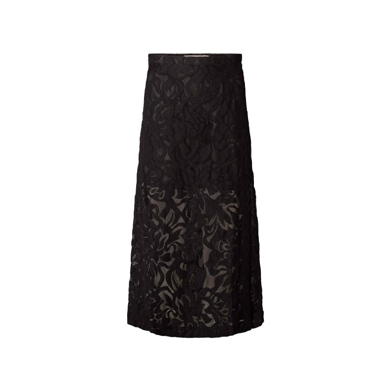 Fauna orchid lace skirt Rabens Saloner, black