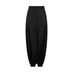 Fayla drape satin balloon pants Neo Noir, black