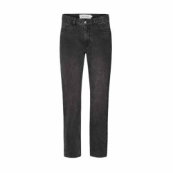 Fine denim black cropped pants Rabens Saloner, washed black denim