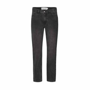 Fine denim black cropped pants Rabens Saloner, washed black denim