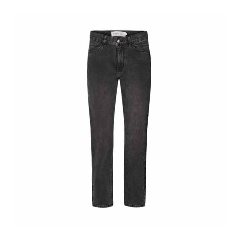 Fine denim black cropped pants Rabens Saloner, washed black denim