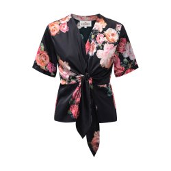 Blair blouse (short) Karmamia, fiori noir