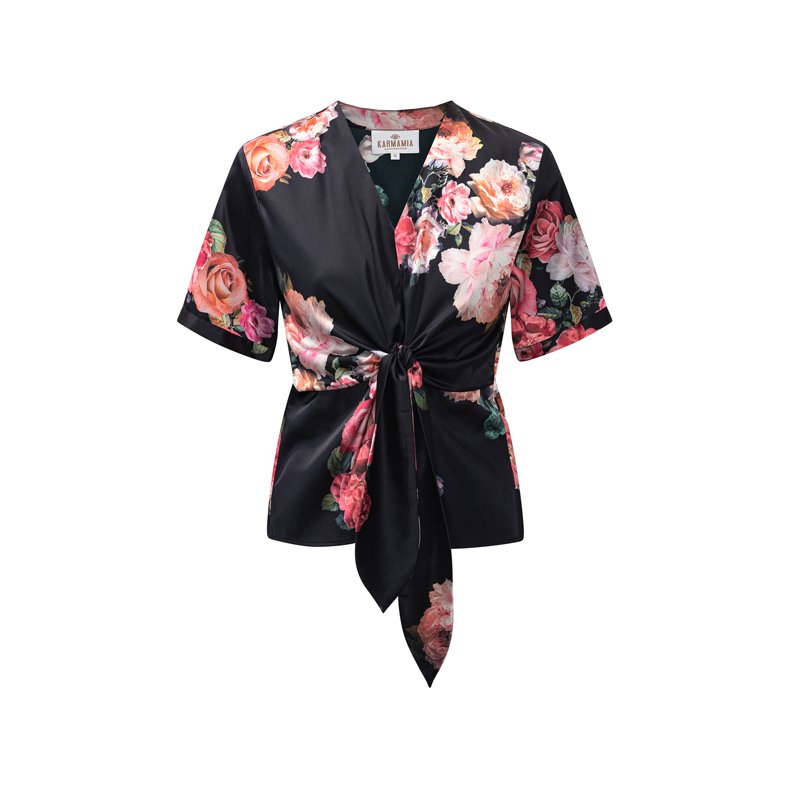 Blair blouse (short) Karmamia, fiori noir