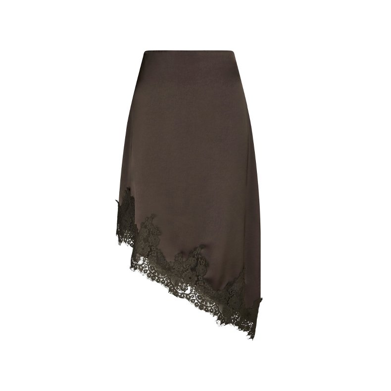 Flora lace skirt Neo Noir, dark brown