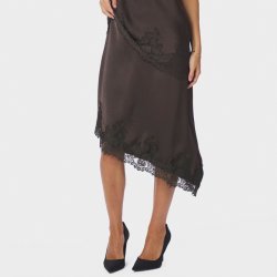 Flora lace skirt Neo Noir, dark brown