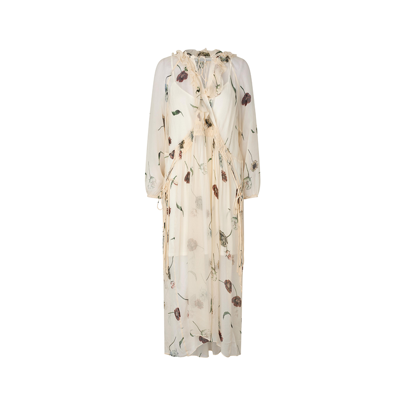 Florala maxi dress Second Female, summer sand