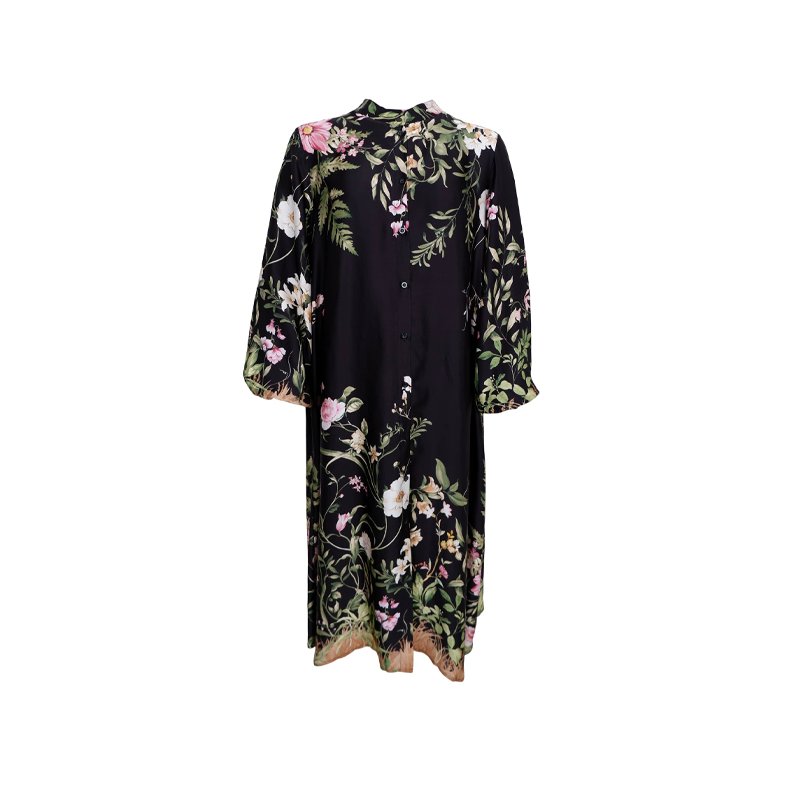 Bczennia flower dress black colour, black flower S-M
