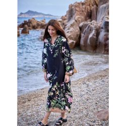 Bczennia flower dress black colour, black flower