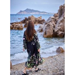 Bczennia flower dress black colour, black flower