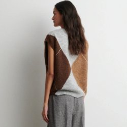 Forca knit vest Second Female, light grey melange 