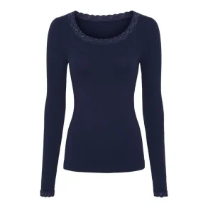 Frida rib top long sleeve Tim & Simonsen, blu