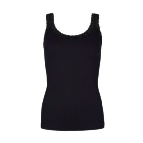 Frida rib top Tim & Simonsen, nero