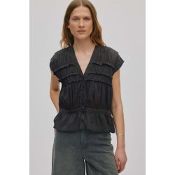 Elenor voile frill top Rabens Saloner, liquorice
