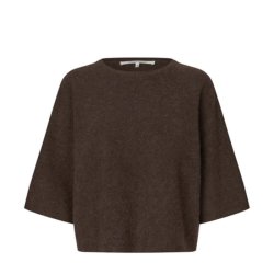 Gabby knit ss o-neck Second Female, demitasse