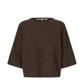 Gabby knit ss o-neck Second Female, demitasse