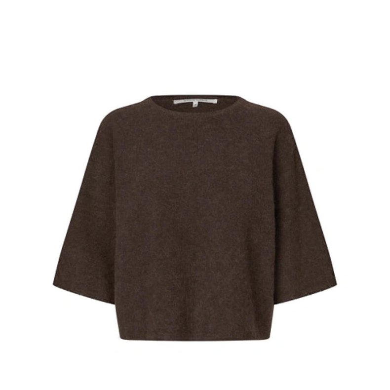 Gabby knit ss o-neck Second Female, demitasse