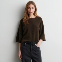 Gabby knit ss o-neck Second Female, demitasse