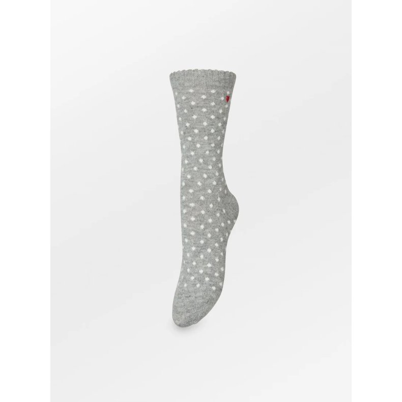 Dottet wola sock Beck S�ndergaard, grey melange
