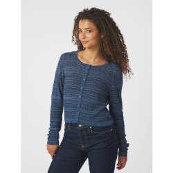 Gini chevron knit cardigan Neo Noir, Navy