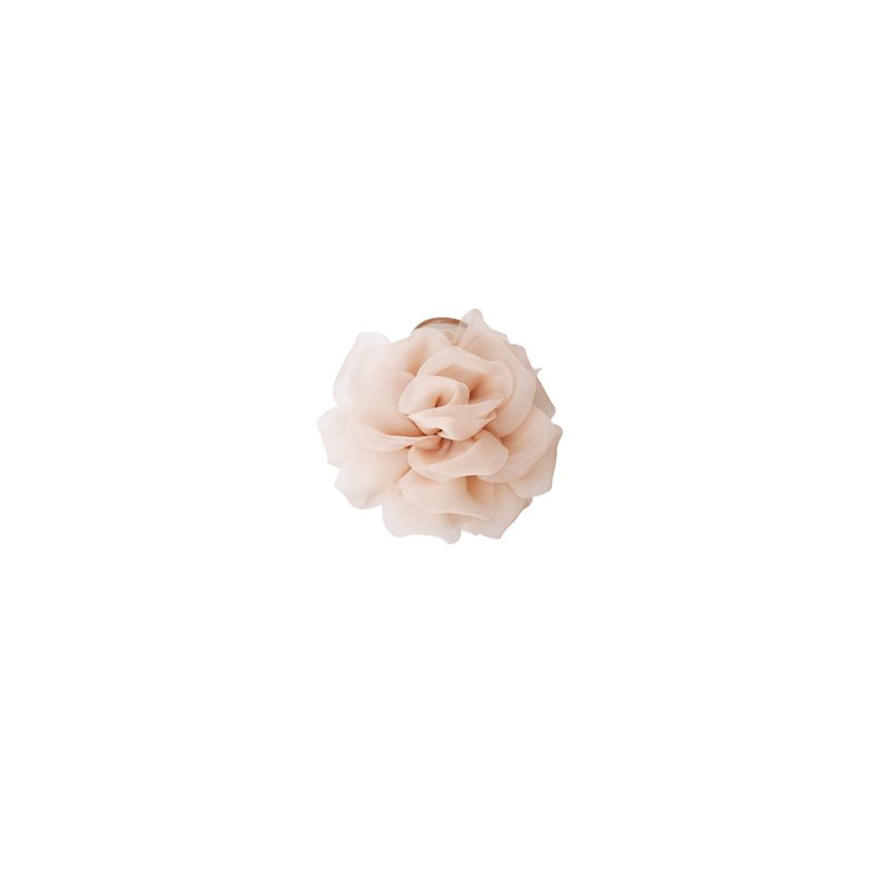Glassy flower hair claw Black Colour, beige