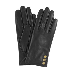 Gloves with buttons Depeche, black
