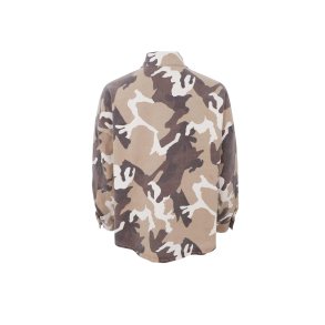 Tess shirt jacket Black Colour, Brown Camou