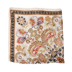  Bctazia mini scarf w. golden ring Black Colour, creme multi