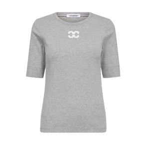 Granny logo tee Co'Couture, grey melange