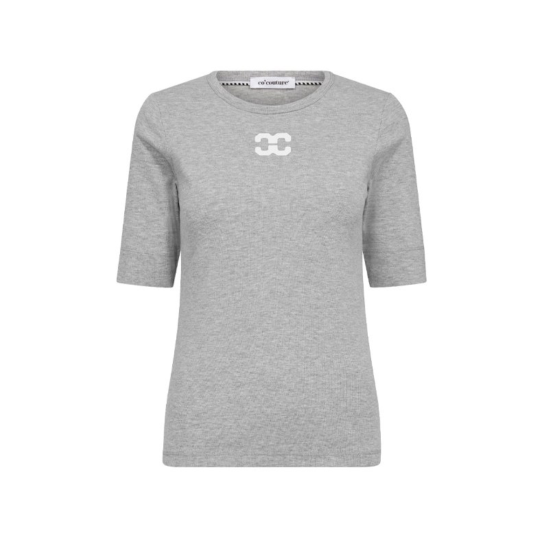 Granny logo tee Co'Couture, grey melange