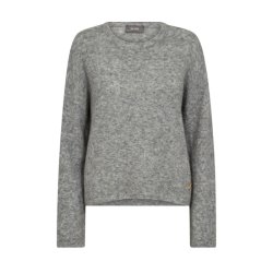 Mape o-neck knit Mos Mosh, grey melange 