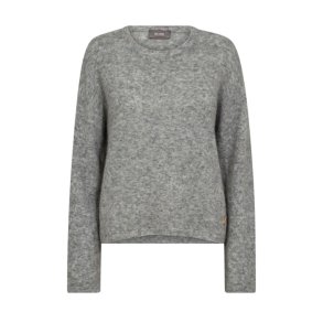 Mape o-neck knit Mos Mosh, grey melange 
