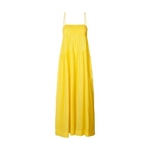 Dodo cotton smock tier dress Rabens Saloner, sunshine yellow
