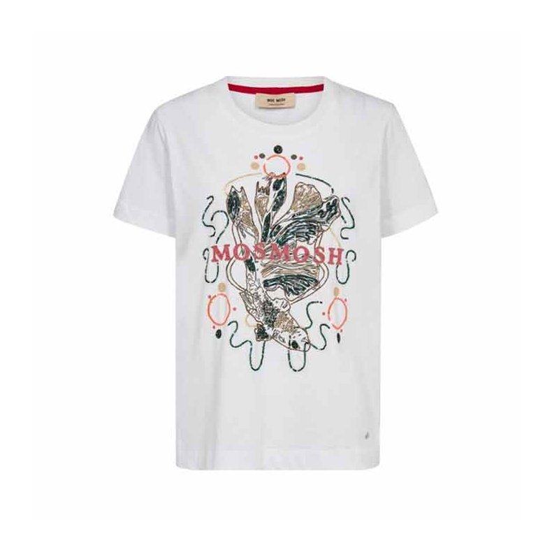 Hallin o-ss deco tee Mos Mosh, white