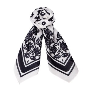 Hally mini scarf Black Colour, white