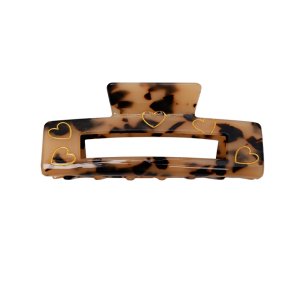 Berlin heart big hair claw Black Colour, l.t tortoise