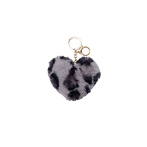 Heart soft keyhanger Black Colour, grey leo