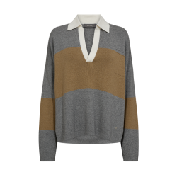 Wylie tani bold stripe knit Mos Mosh, trure camel
