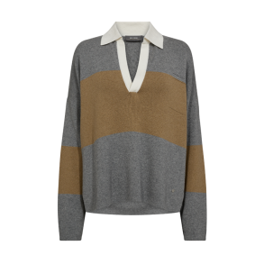 Wylie tani bold stripe knit Mos Mosh, trure camel