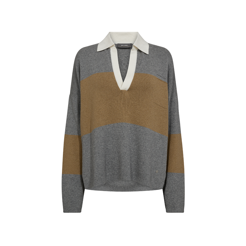 Wylie tani bold stripe knit Mos Mosh, trure camel