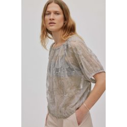 Delva splash netting elasticated top Rabens Saloner, silver grey