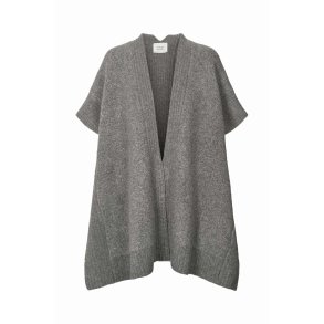 Dorris sheep knit cape Rabens Saloner, grey melange