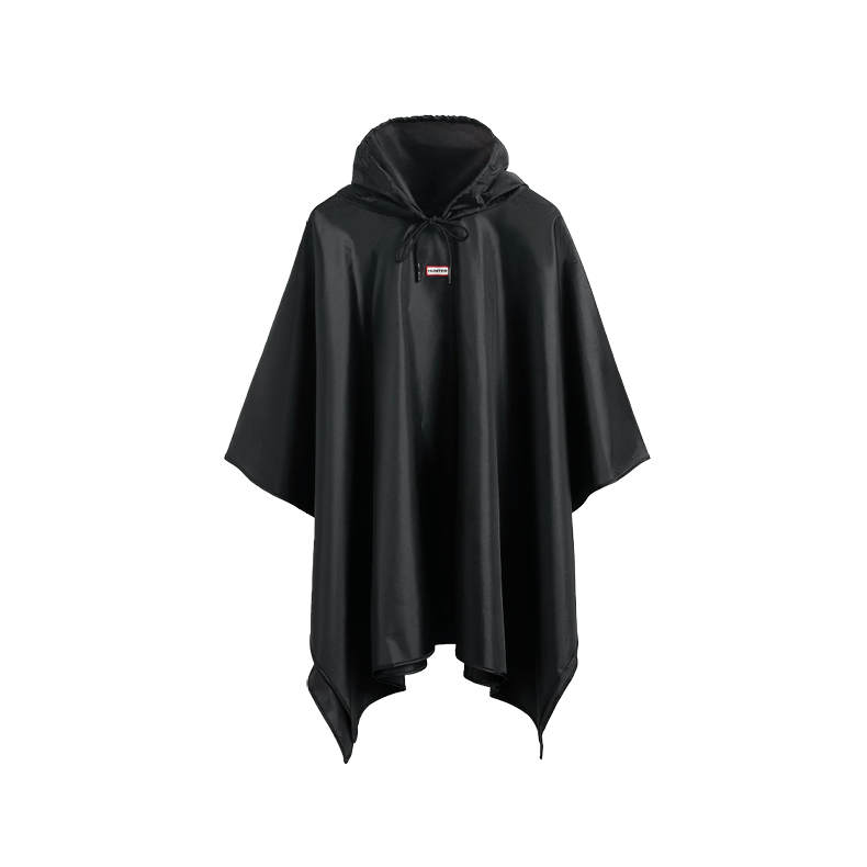 Hunter Packable poncho, black