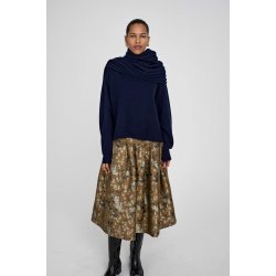 Dalani pure wool boxy sweater, navy