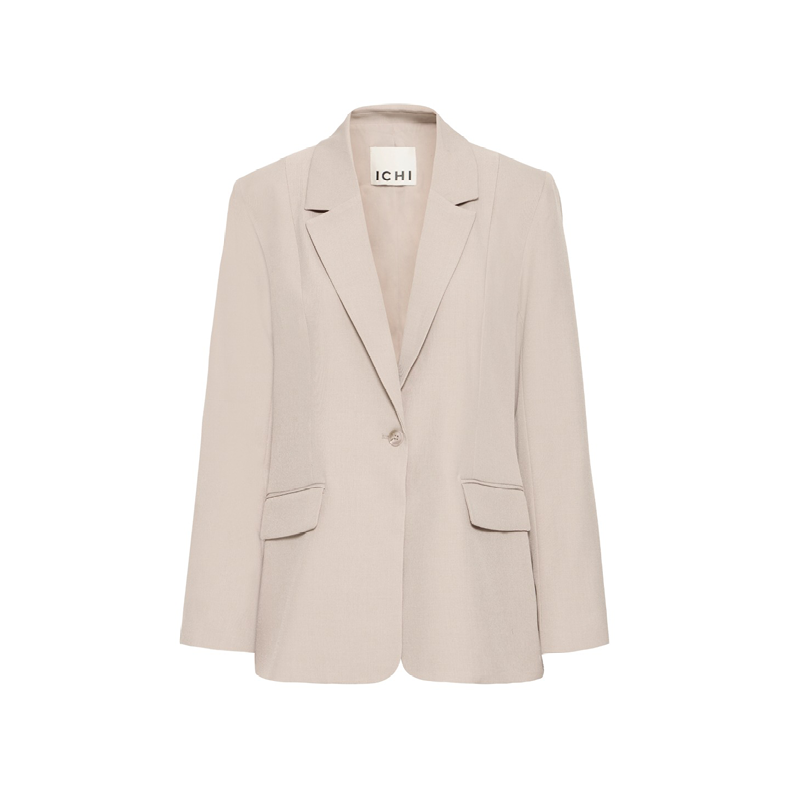 ICHI Fava long blazer, dove melange